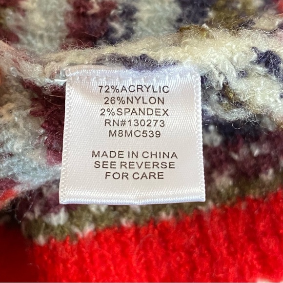 Wrangler Open Front Cardigan Sweater Aztec Tribal Print Western Cozy Soft Medium - Picture 6 of 8